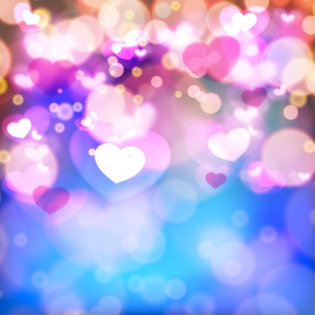 Abstract Glow Soft Hearts for Valentines Day . Vector and raster.のイラスト素材
