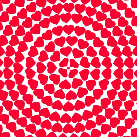 red hearts round cards, vector eps 10