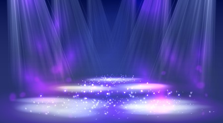 Stage spotlights blue . Vector illustration eps 10のイラスト素材