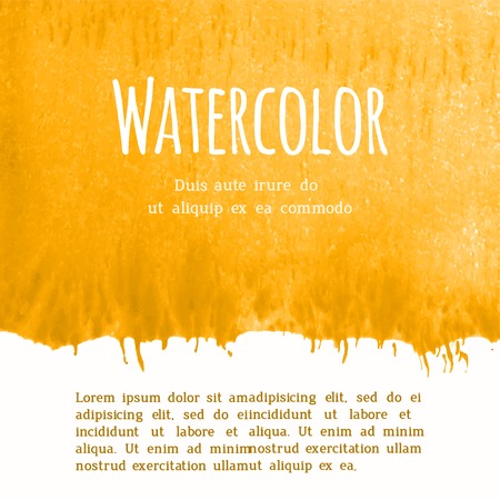 Vector yellow watercolour background.  Hand drawn design element.のイラスト素材