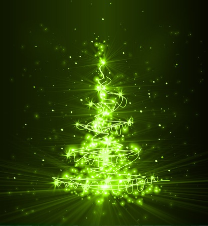 Christmas tree from light vector background eps 10のイラスト素材