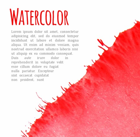 red watercolour background.  Hand drawn design element.のイラスト素材