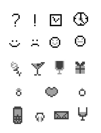 pixel icon  vintage Vector illustrationのイラスト素材