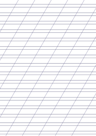 Exercise book paper one page with lines for writting, Vector illustration.