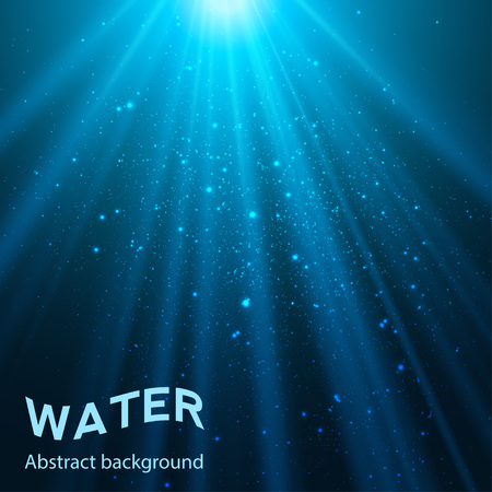 underwater abstract blue shine background illustrationのイラスト素材