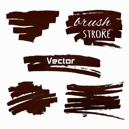 Collection of paint splash. set of brush strokes.のイラスト素材