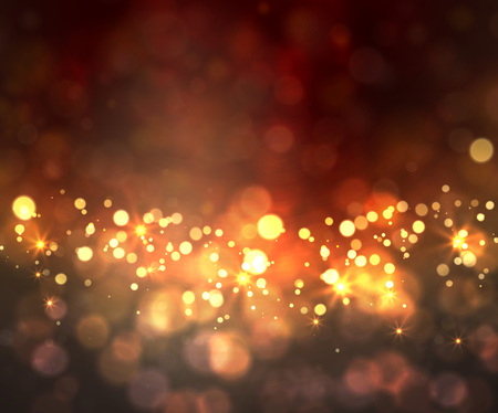 Festive light background with bokeh and starsのイラスト素材