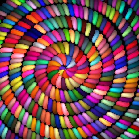 Different Colored Rope in spiral, vector eps 10のイラスト素材