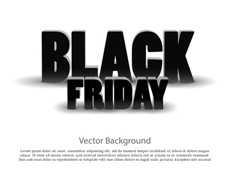 Black friday sale background on white. Vector illustrationのイラスト素材