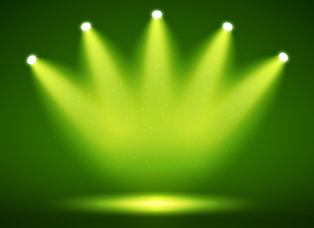 Spotlight on stage for your design. Colorful light. Vector illustration.のイラスト素材
