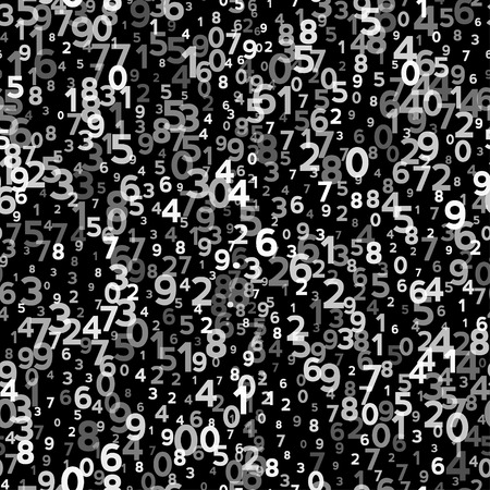 Abstract Seamless Background with Numbers.のイラスト素材