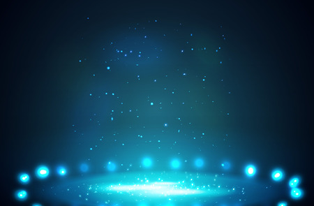 Stage with lights, shine and spotlights.のイラスト素材