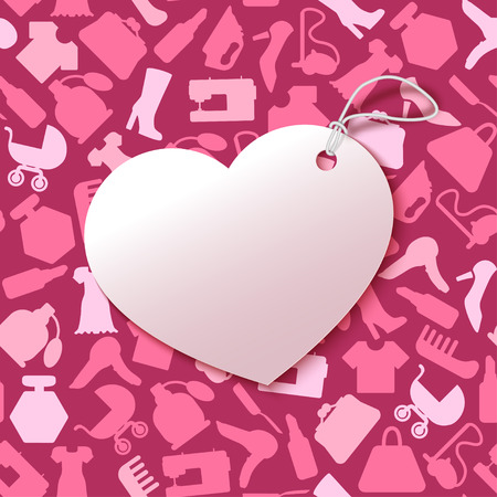 Shopping icons seamless pattern with theme for sale, advertising and design.のイラスト素材