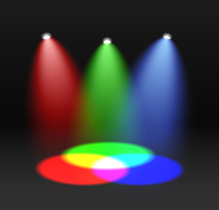 RGB Spectrum, Red Green Blue Color Mixing Design. Vectorのイラスト素材