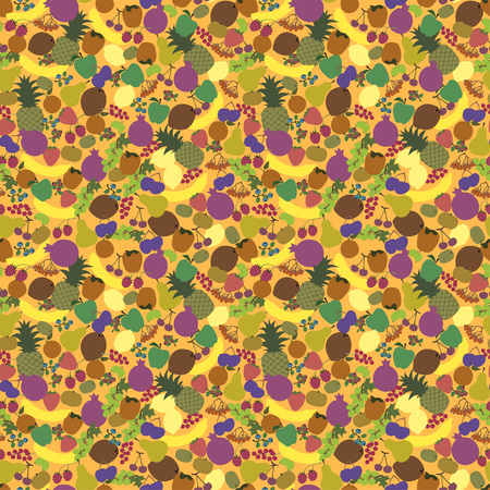 Seamless Pattern Fruits Nice Bright Colorのイラスト素材