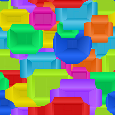 Seamless Pattern Of Boxes Different Color And Sizes For Your Designのイラスト素材