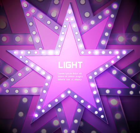 Stars retro light banner. Vector illustration eps 10のイラスト素材