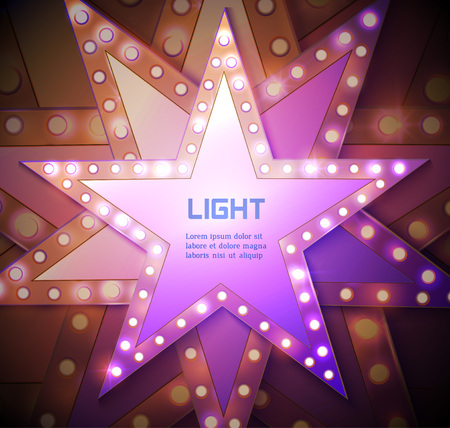 Stars retro light banner. Vector illustration eps 10のイラスト素材