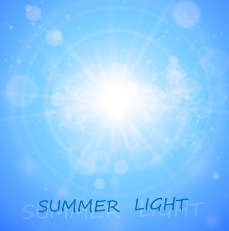 The sun shines bright in summer. Abstract backgound for your design.のイラスト素材