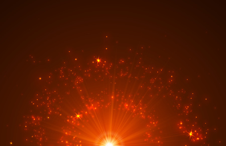 Abstract Background with Falling Star and Twinkling Star Trail. Vector Illustrationのイラスト素材