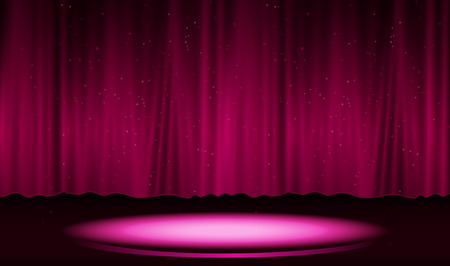 Curtain with scene. Smooth light effect for perfect backdrop vector illustration eps 10のイラスト素材