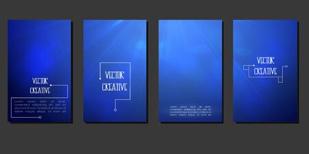 The 4 banners with one theme of design. Smooth light and shadow for flyers, web, cards, etc. Vectorのイラスト素材