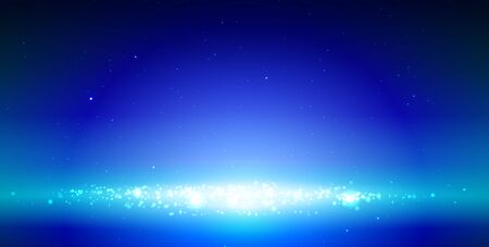 Magic stage background with smoke and stars. Vector illustrationのイラスト素材