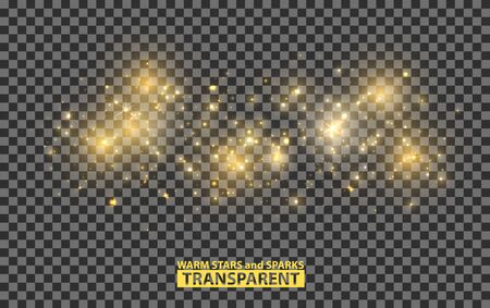Transparent Christmas Magic Background With Light And Stars Vectorのイラスト素材