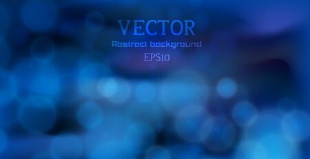 Lights on blue background bokeh effect. Vector EPS 10のイラスト素材