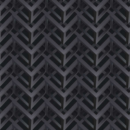 Abstract pattern 3d geometric figures. Vector.