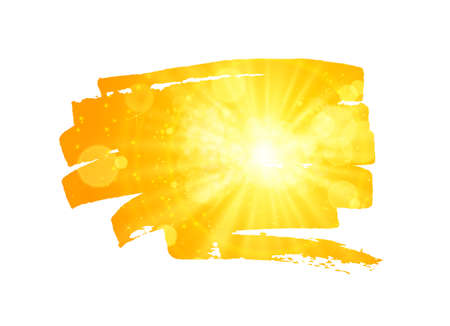 Scattered brush stroke with sun background.のイラスト素材