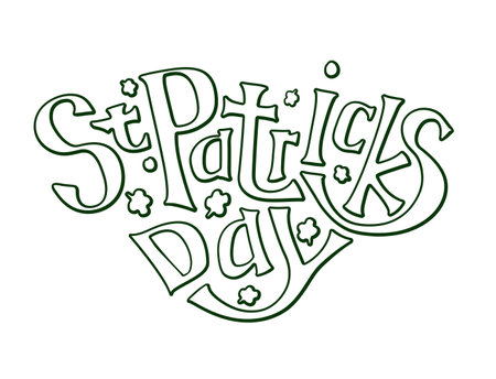 Greeting Card for St. Patricks Day, Lettering Hand Draw Vectorのイラスト素材