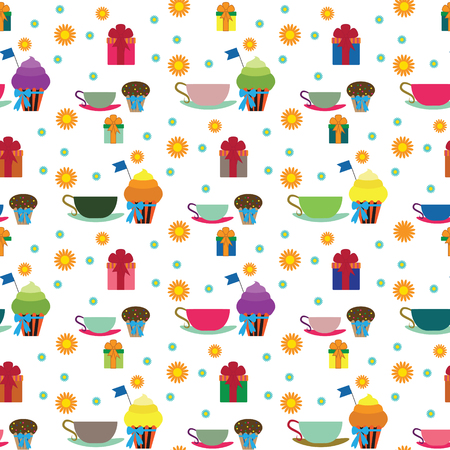 Party and holiday pattern. Vector illustrationのイラスト素材