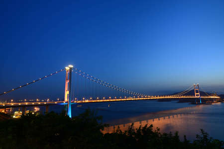 the Tsing Ma Bridgeの写真素材