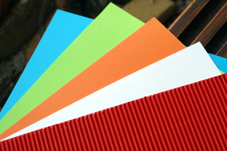 a set of coloured paperの写真素材