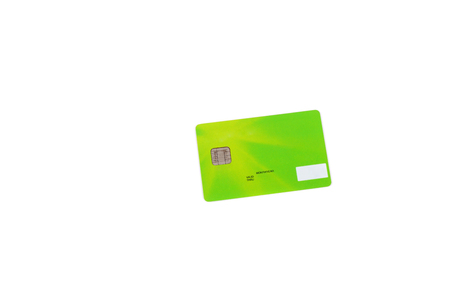 green bank credit card closeupの写真素材