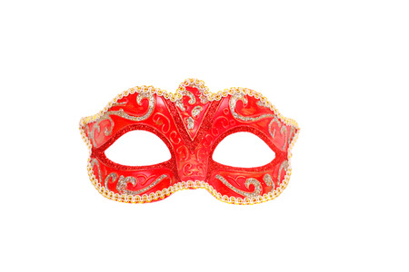 Venetian red carnival mask closeupの写真素材