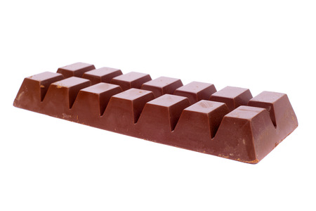 chocolate bar isolated on whiteの写真素材