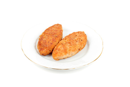 fish cakes on the white background