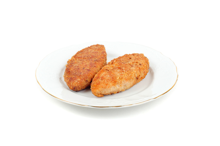fish cakes on the white backgroundの写真素材