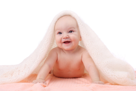 cute sweet little baby closeupの写真素材