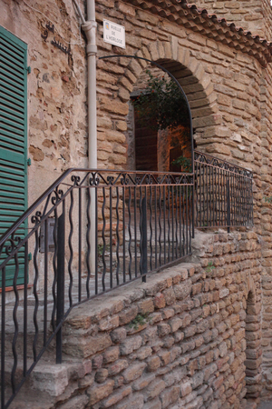 stone staircase in the street