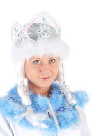 Young girl in a costume of a Snow Maidenの写真素材