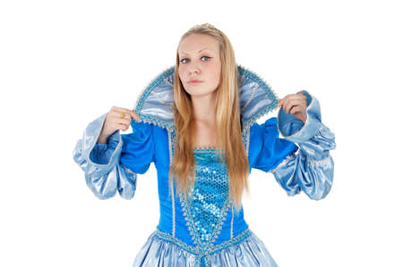 closeup image of the young beautiful blond princessの写真素材