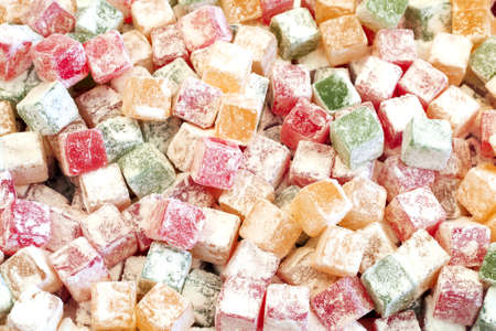 Fruit paste sugar covered candy background, different colorsの写真素材