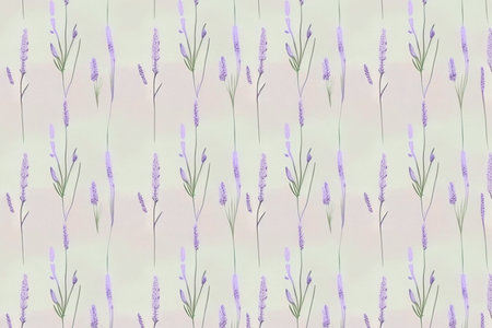 small lavender flowers, floral pattern, artificial intelligenceの素材