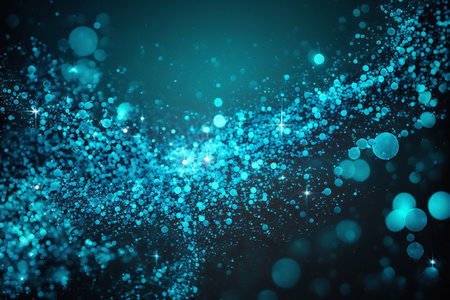 blue bokeh glitter lights background, artificial intelligenceの素材