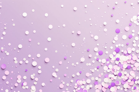 white, lilac and pink confetti on the lavender background, artificial intelligenceの素材