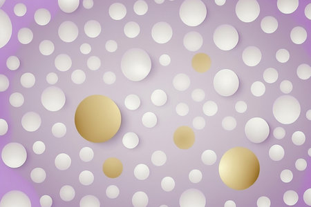 Abstract pastel lilac, golden and silver confetti background, party design, Generative AIの素材
