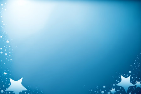 Blue frame star shape confetti background with copy space for text, Generative AIの素材